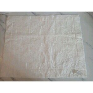 Sferra White Floral Embroidered Boudoir Pillow Sham 12x16" 100% Egyptian Cotton